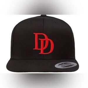 Marvel Daredevil Born Again Hat | Embroidered Flex Fit Sport-Tek Black Hat